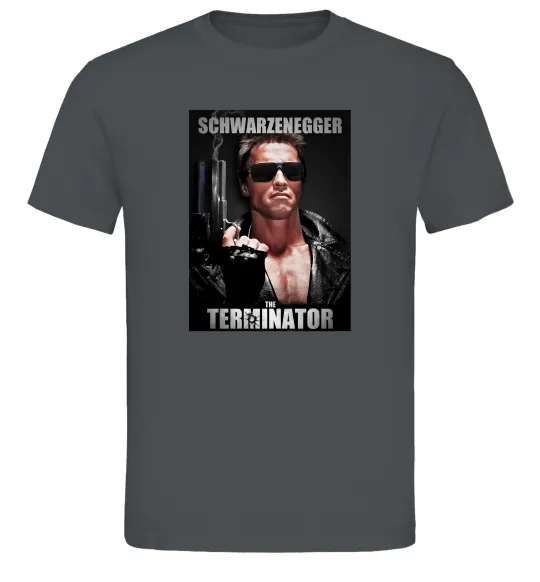 Чоловіча футболка Schwarzenegger The Terminator Графіт фото