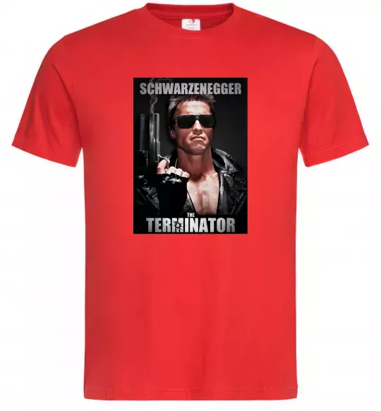 Чоловіча футболка Schwarzenegger The Terminator Червоний фото