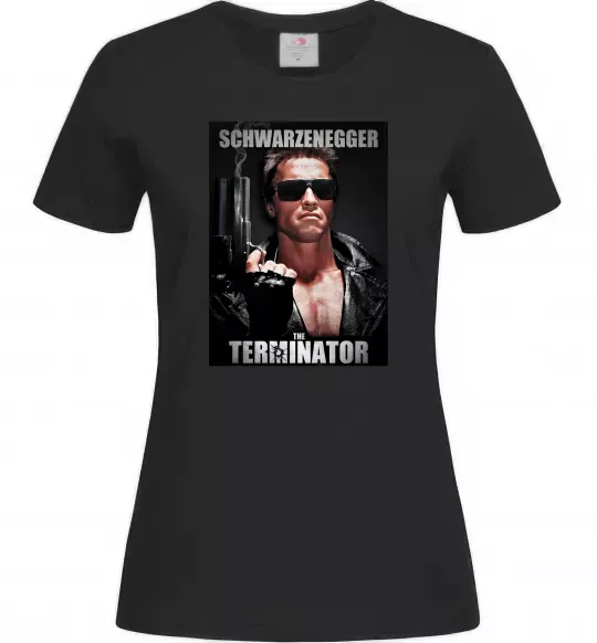 Женская футболка Schwarzenegger The Terminator Черный фото