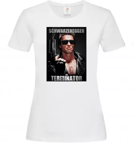 Женская футболка Schwarzenegger The Terminator Белый фото