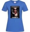 Женская футболка Schwarzenegger The Terminator Ярко-синий фото