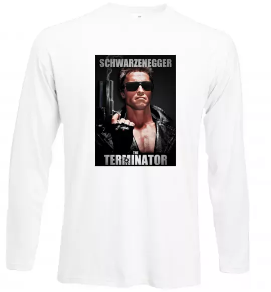 Лонгслів Schwarzenegger The Terminator Білий фото