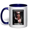 Чашка с цветной ручкой Schwarzenegger The Terminator Глубокий темно-синий фото