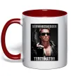 Чашка с цветной ручкой Schwarzenegger The Terminator Красный фото