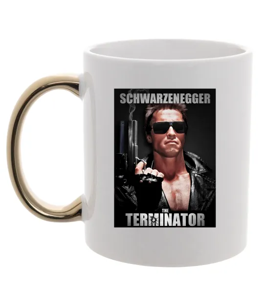Чашка с цветной ручкой Schwarzenegger The Terminator Золото фото