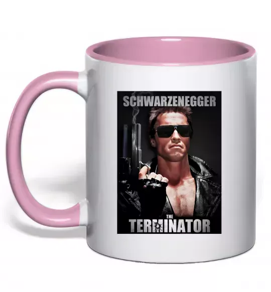 Чашка с цветной ручкой Schwarzenegger The Terminator Нежно розовый фото
