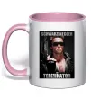 Чашка с цветной ручкой Schwarzenegger The Terminator Нежно розовый фото