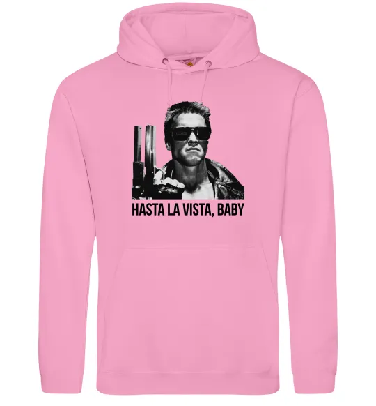 Чоловіча толстовка (худі) Arnold Schwarzenegger Рожевий фото