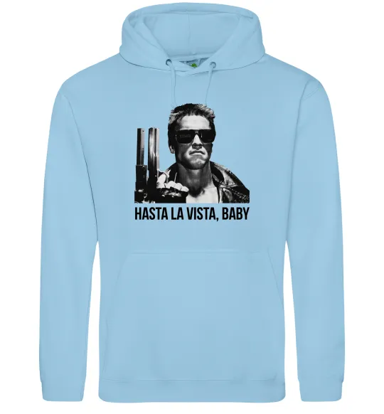 Чоловіча толстовка (худі) Arnold Schwarzenegger Блакитний фото