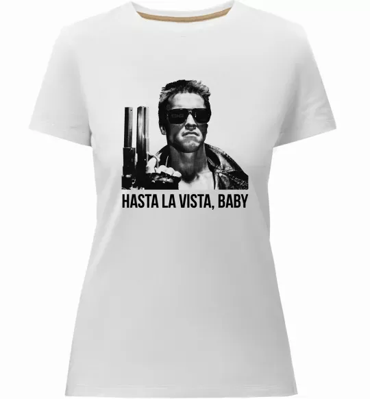 Жіноча преміум футболка Arnold Schwarzenegger Білий фото