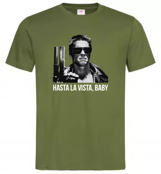 Чоловіча футболка Arnold Schwarzenegger Оливковий фото