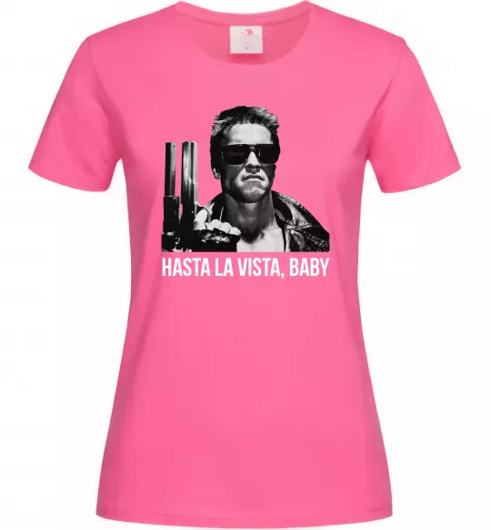 Женская футболка Arnold Schwarzenegger Ярко-розовый фото