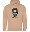 Женская толстовка (худи) Арнольд Шварценеггер з сигарою Песочный фото