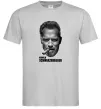Мужская футболка Арнольд Шварценеггер з сигарою Серый фото