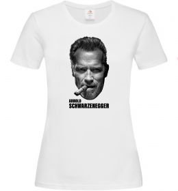 Женская футболка Арнольд Шварценеггер з сигарою