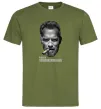 Мужская футболка Арнольд Шварценеггер з сигарою Оливковый фото