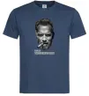 Мужская футболка Арнольд Шварценеггер з сигарою Темно-синий фото