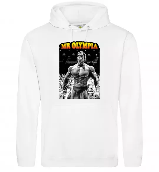 Женская толстовка (худи) Mr. Olympia Белый фото