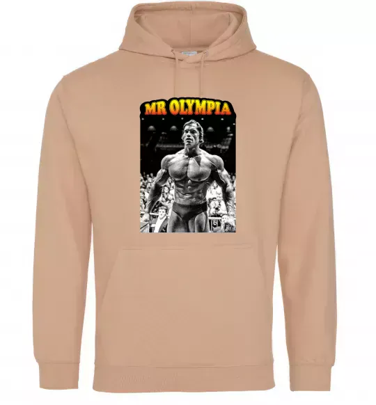 Женская толстовка (худи) Mr. Olympia Песочный фото