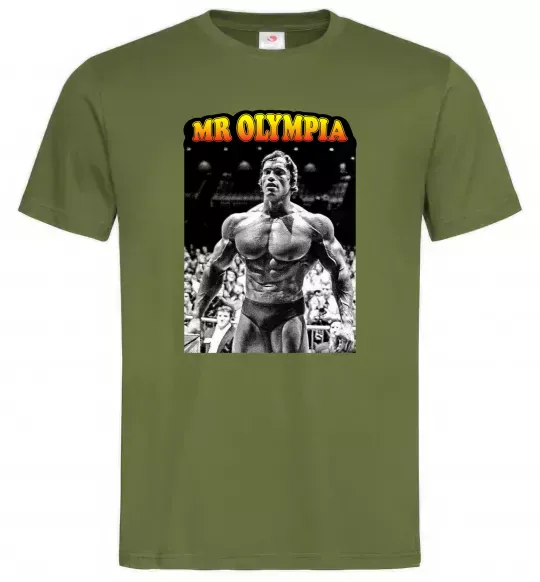 Мужская футболка Mr. Olympia Оливковый фото