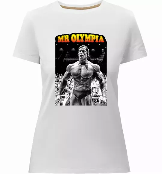 Жіноча преміум футболка Mr. Olympia Білий фото