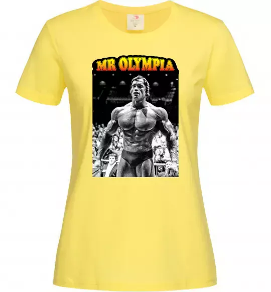 Женская футболка Mr. Olympia Лимонный фото