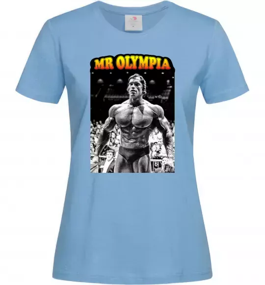 Женская футболка Mr. Olympia Голубой фото