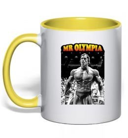 Чашка с цветной ручкой Mr. Olympia