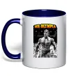 Чашка с цветной ручкой Mr. Olympia Глубокий темно-синий фото