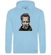 Мужская толстовка (худи) Шварценеггер термінатор Голубой фото