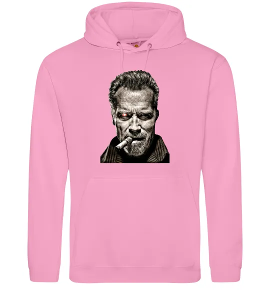 Женская толстовка (худи) Шварценеггер термінатор Розовый фото