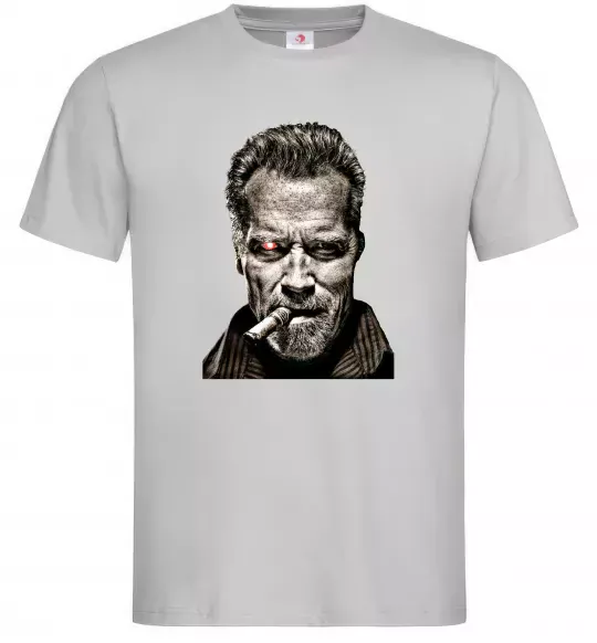 Чоловіча футболка Шварценеггер термінатор Сірий фото