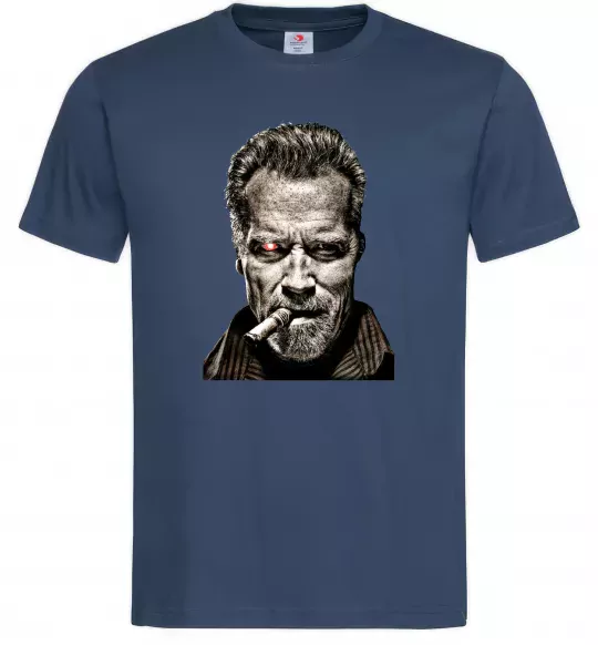 Чоловіча футболка Шварценеггер термінатор Темно-синій фото