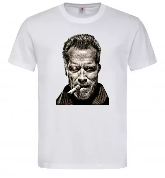 Чоловіча футболка Шварценеггер термінатор Білий фото