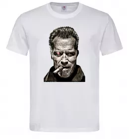 Мужская футболка Шварценеггер термінатор Белый фото