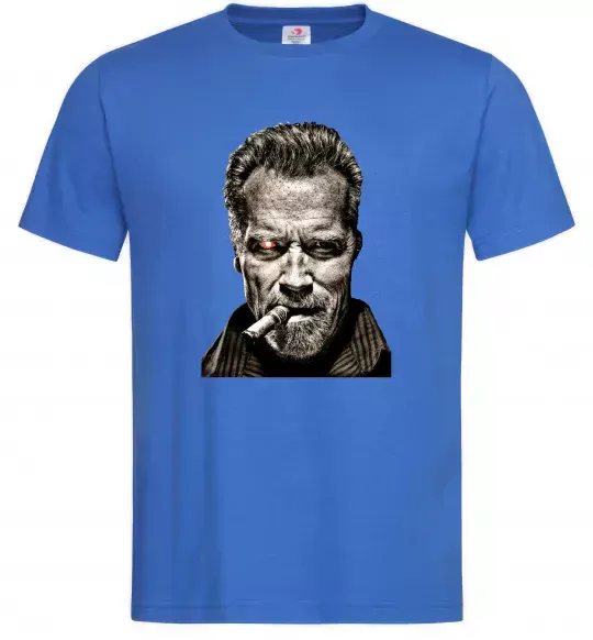 Чоловіча футболка Шварценеггер термінатор Яскраво-синій фото