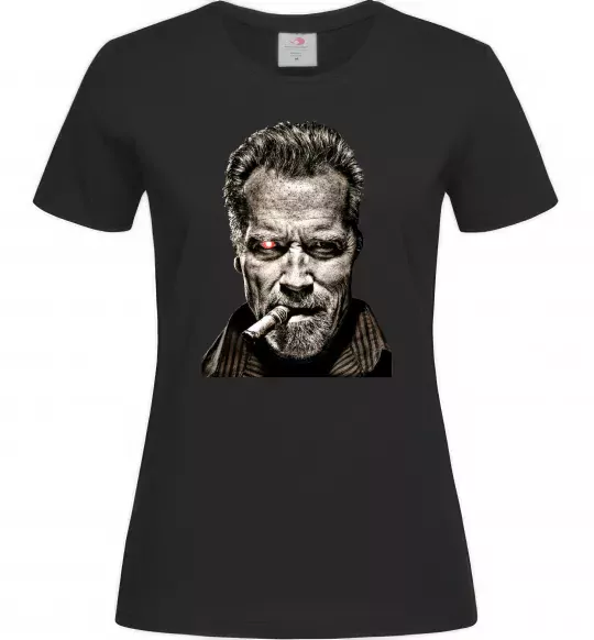 Женская футболка Шварценеггер термінатор Черный фото