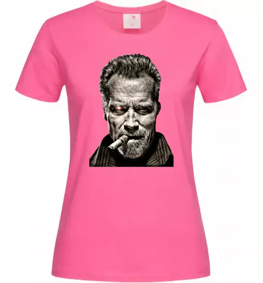 Женская футболка Шварценеггер термінатор Ярко-розовый фото