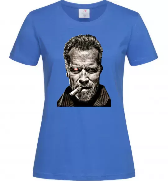 Женская футболка Шварценеггер термінатор Ярко-синий фото