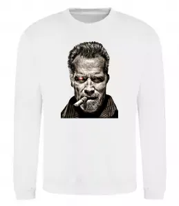 Свитшот Арнольд Шварценеггер з сигарою Белый фото