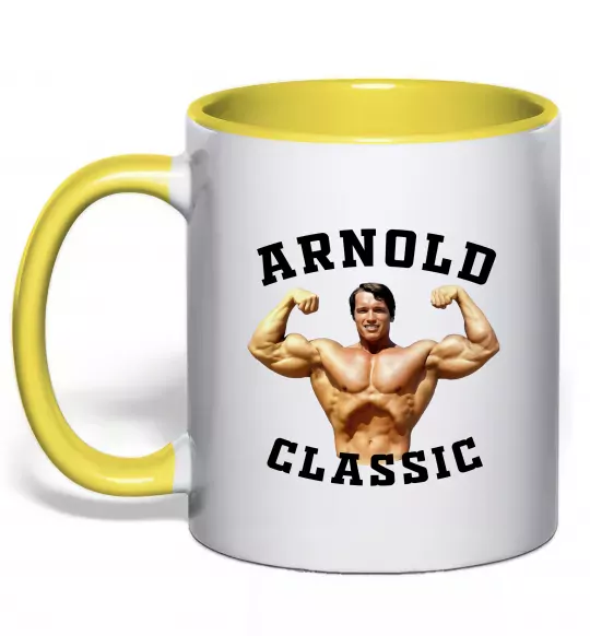 Чашка с цветной ручкой Arnold Classic Солнечно желтый фото