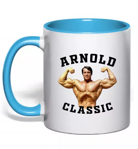Чашка с цветной ручкой Arnold Classic Голубой фото