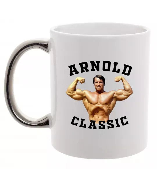 Чашка с цветной ручкой Arnold Classic Серебро фото