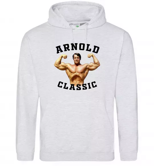 Мужская толстовка (худи) Arnold Classic Серый меланж фото