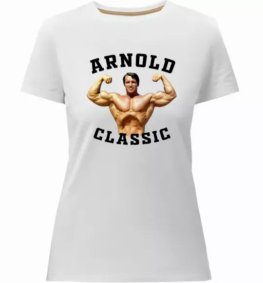 Жіноча преміум футболка Arnold Classic Білий фото