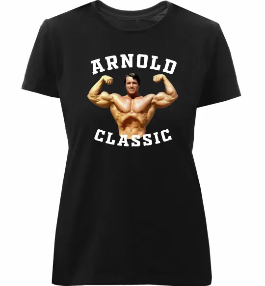 Жіноча преміум футболка Arnold Classic Чорний фото