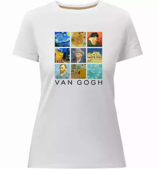 Женская премиум футболка Van Gogh Белый фото
