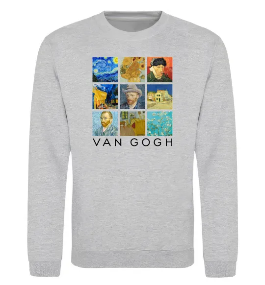 Світшот Van Gogh Сірий меланж фото