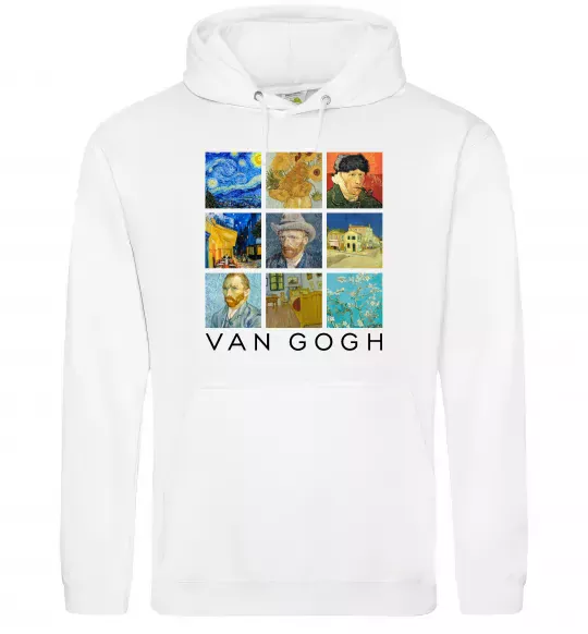 Чоловіча толстовка (худі) Van Gogh Білий фото