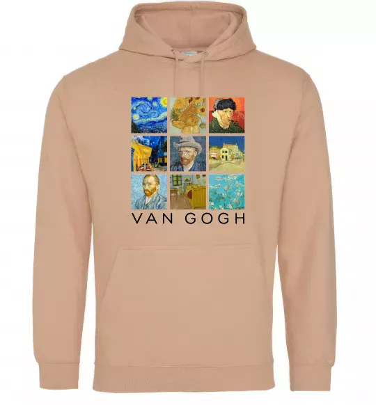 Чоловіча толстовка (худі) Van Gogh Пісочний фото